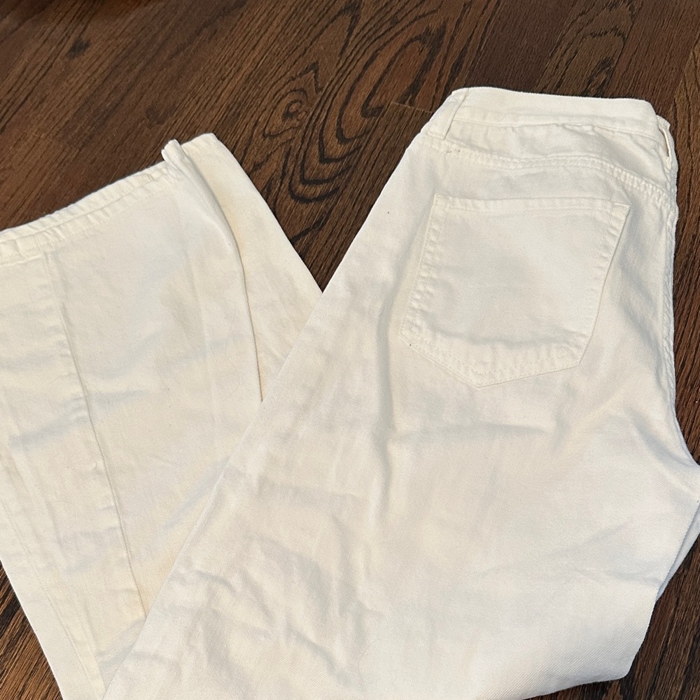 Banana Republic Women's Straight Leg Cream Jeans